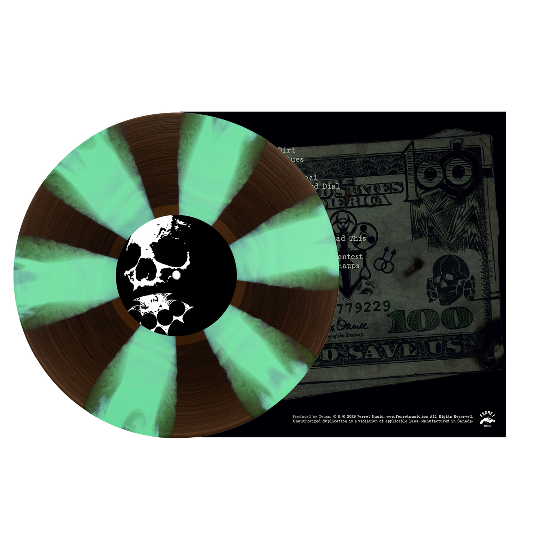 "God Save Us" - Translucent Black / Spring Green Pinwheel Vinyl